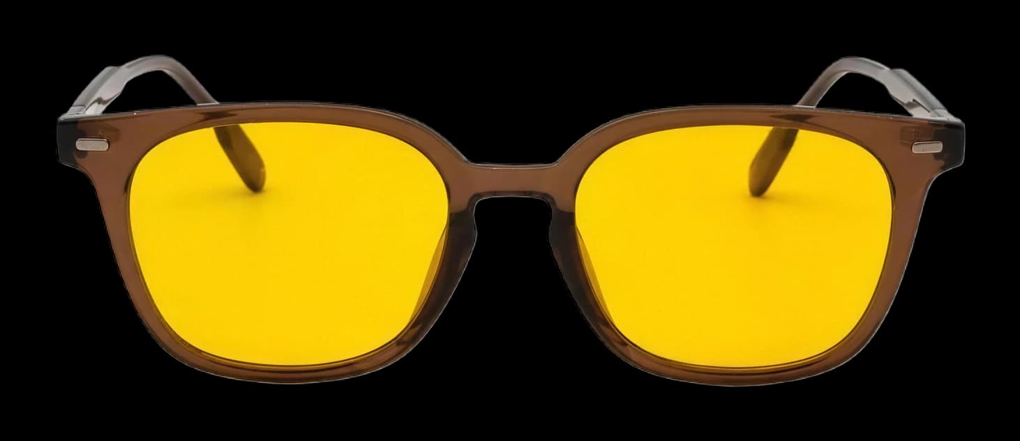 NEUROS Amber unisex pătrat maro, din față
