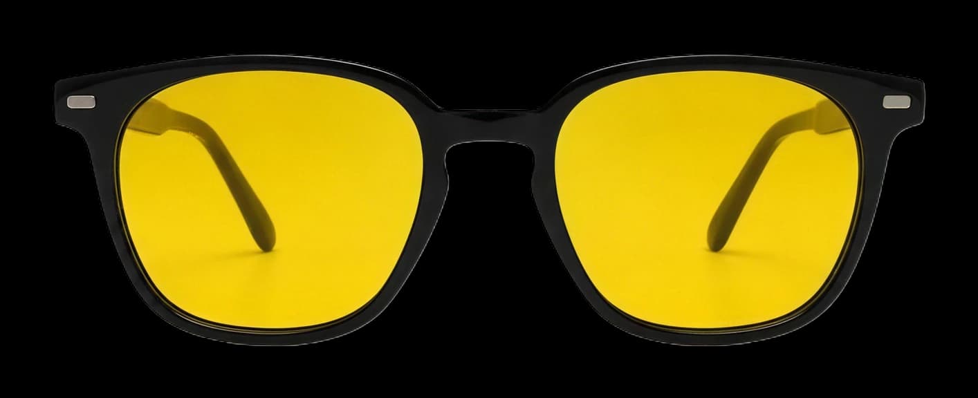 NEUROS Amber unisex pătrat negru, din față